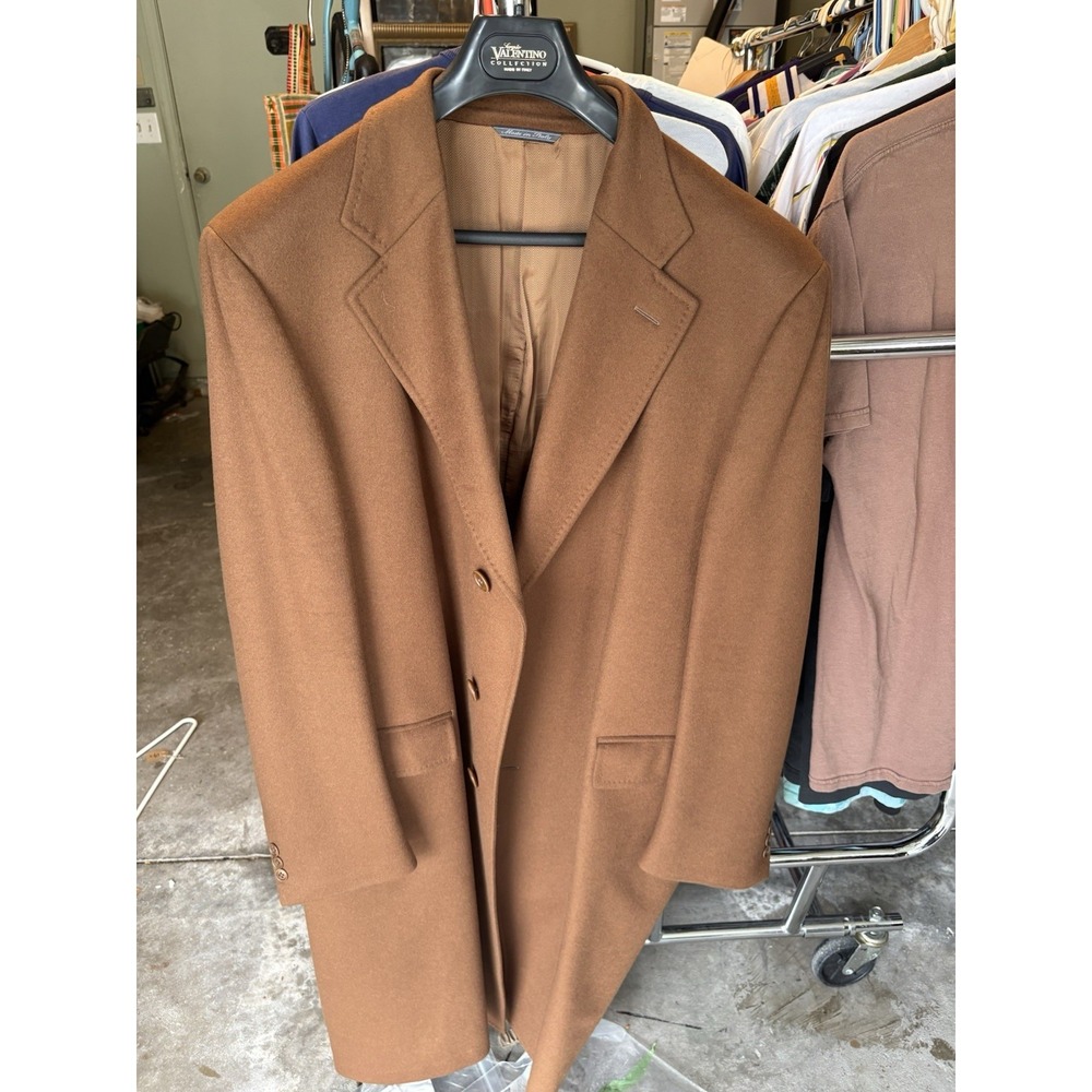 Mario Caldi Made In Italy Brown Long Coat Size XXL